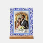 ギリシャのセラミックレースブルー アクリルサイン (正面)