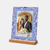 ギリシャのセラミックレースブルー アクリルサイン (傾斜)