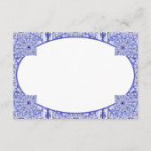 ギリシャのセラミックレースブルー エンクロージャーカード (裏面)