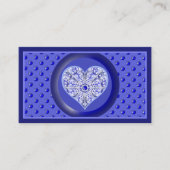 ギリシャのセラミックレースブルー エンクロージャーカード (正面)