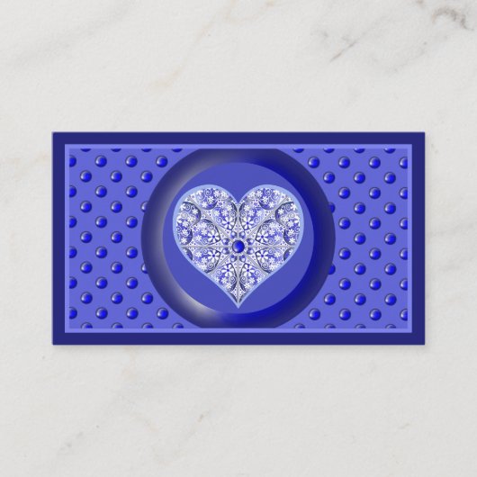 ギリシャのセラミックレースブルー エンクロージャーカード (正面)