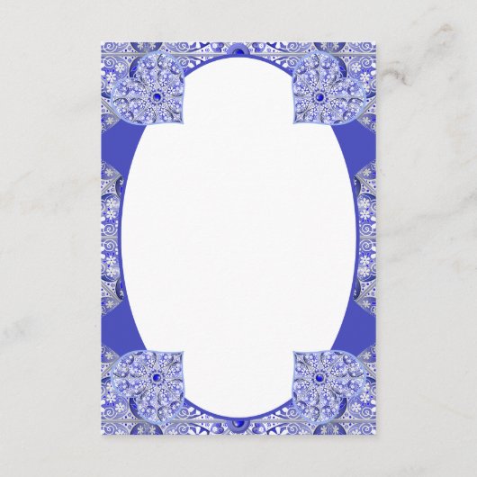 ギリシャのセラミックレースブルー エンクロージャーカード (裏面)