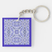 ギリシャのセラミックレースブルー キーホルダー (裏面)