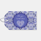 ギリシャのセラミックレースブルー ギフトタグ (裏面横)