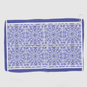 ギリシャのセラミックレースブルー ゴルフタオル (横)