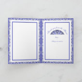 ギリシャのセラミックレースブルー サンキューカード (内部)