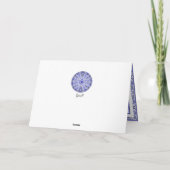 ギリシャのセラミックレースブルー サンキューカード (裏面)