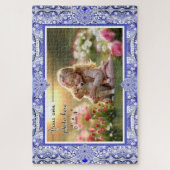 ギリシャのセラミックレースブルー ジグソーパズル (縦)