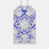 ギリシャのセラミックレースブルー&スノーフレーク ギフトタグ (裏面)