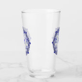 ギリシャのセラミックレースブルー&スノーフレーク タンブラーグラス (左)