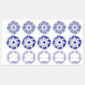 ギリシャのセラミックレースブルー&スノーフレーク ラベル (シート)