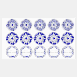 ギリシャのセラミックレースブルー&スノーフレーク ラベル