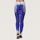 ギリシャのセラミックレースブルー&スノーフレーク レギンス (裏面)