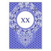 ギリシャのセラミックレースブルー テーブルナンバー (裏面)