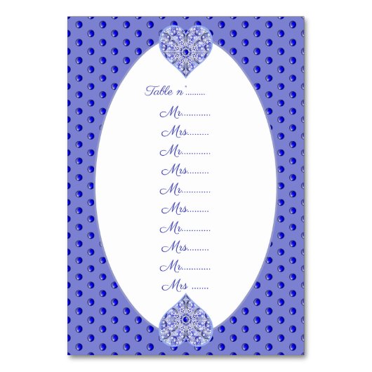 ギリシャのセラミックレースブルー テーブルナンバー (正面)