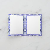 ギリシャのセラミックレースブルー ノートカード (内部)