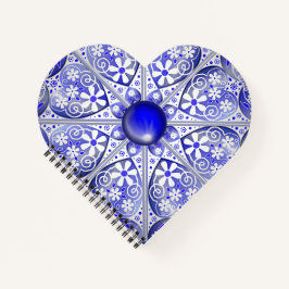 ギリシャのセラミックレースブルー ノートブック