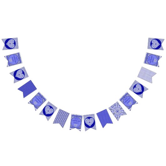 ギリシャのセラミックレースブルー バンティングフラッグ (全)
