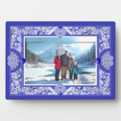 ギリシャのセラミックレースブルー フォトプラーク (正面)