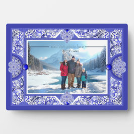 ギリシャのセラミックレースブルー フォトプラーク