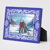 ギリシャのセラミックレースブルー フォトプラーク (側面)