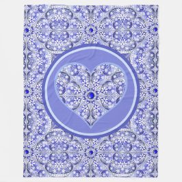 ギリシャのセラミックレースブルー フリースブランケット