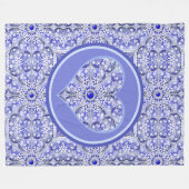 ギリシャのセラミックレースブルー フリースブランケット (正面(横))