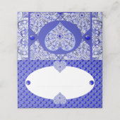 ギリシャのセラミックレースブルー プレイスカード (外部開封)