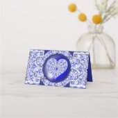 ギリシャのセラミックレースブルー プレイスカード (裏面)