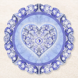 ギリシャのセラミックレースブルー ペーパーコースター