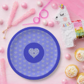 ギリシャのセラミックレースブルー ペーパープレート (パーティー)