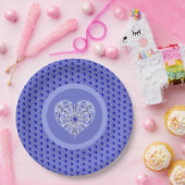 ギリシャのセラミックレースブルー ペーパープレート (パーティー)