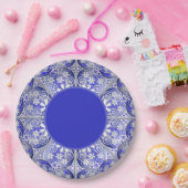 ギリシャのセラミックレースブルー ペーパープレート (パーティー)