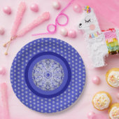 ギリシャのセラミックレースブルー ペーパープレート (パーティー)