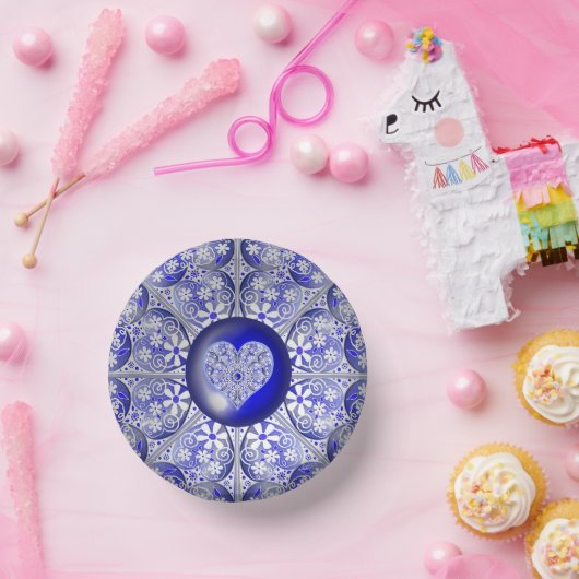 ギリシャのセラミックレースブルー ペーパーボウル (パーティー)