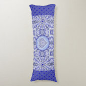 ギリシャのセラミックレースブルー ボディピロー (正面縦)