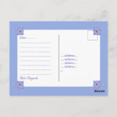 ギリシャのセラミックレースブルー ポストカード (裏面)