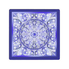 ギリシャのセラミックレースブルー メタルプリント