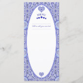 ギリシャのセラミックレースブルー メニュー (正面)