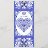 ギリシャのセラミックレースブルー メニュー (裏面)