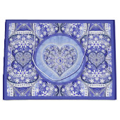 ギリシャのセラミックレースブルー ラージペーパーバッグ (正面)