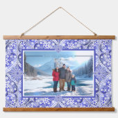 ギリシャのセラミックレースブルー 吊り下げ型タペストリー (正面)