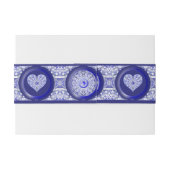 ギリシャのセラミックレースブルー 招待状ベリーバンド (裏面例)