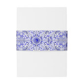 ギリシャのセラミックレースブルー 招待状ベリーバンド (裏面例)