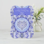 ギリシャのセラミックレースブルー 招待状 (スタンド正面)