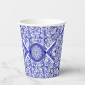 ギリシャのセラミックレースブルー 紙コップ (正面)