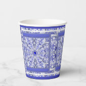ギリシャのセラミックレースブルー 紙コップ (正面)