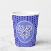 ギリシャのセラミックレースブルー 紙コップ (正面)