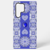ギリシャのセラミックレースブルー SAMSUNG GALAXYケース (裏面)