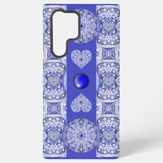 ギリシャのセラミックレースブルー SAMSUNG GALAXYケース (裏面)